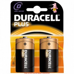Duracell Plus D batterier